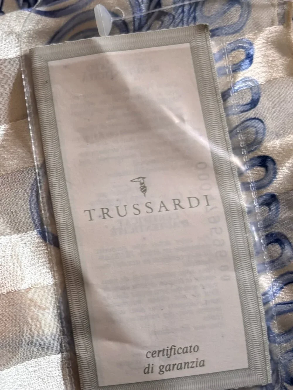 Vintage Trussardi Silk Scarf with CoA Attached